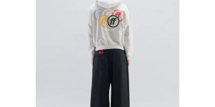 Short-Sleeve Letter Hoodie