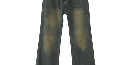 vintage washed flared jeans