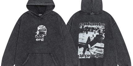 ERD Washed Distressed Hoodie