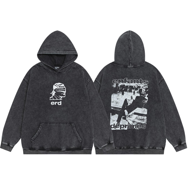 ERD Washed Distressed Hoodie