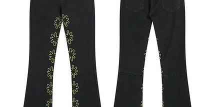 LOSTSHDWS Embroidered Bootcut Jeans