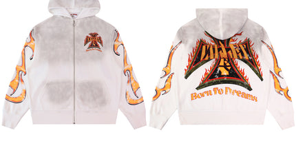 Vale Forever Cheetah Zip Up hoodie