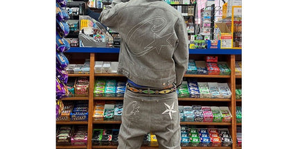 Men's Star Embroidered Denim Set