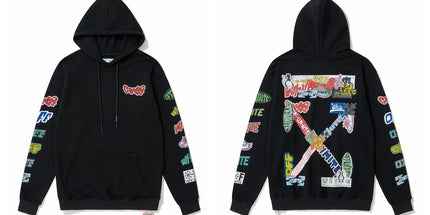 Off-White Twill Print Hoodie