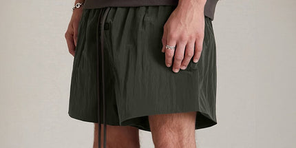 Essentials Pleated Nylon Shorts