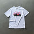 S / Pink print/white
