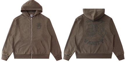 Vale Forever Cheetah Zip Up hoodie