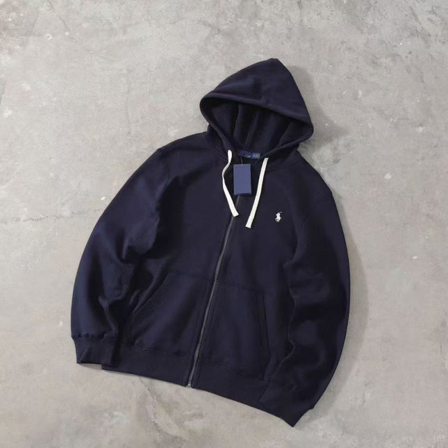 Pony Embroidered Zip Hoodie