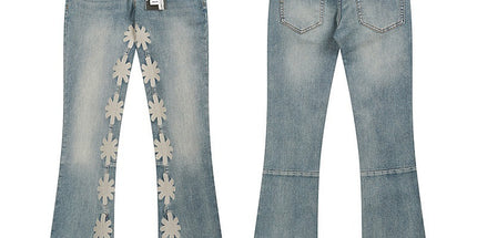 LOSTSHDWS Embroidered Bootcut Jeans