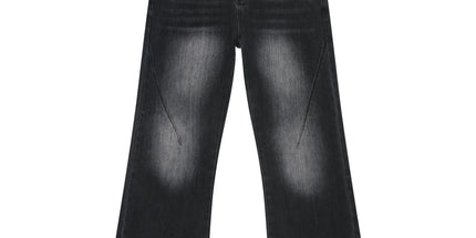 vintage washed flared jeans