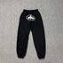 S / 810 black print white trousers
