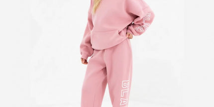 Letter Print Tracksuit Set