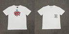 S / AD04 White Print Red