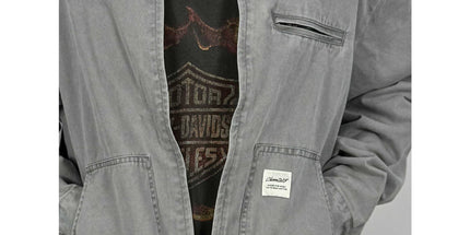 Vintage Contrast Cargo Jacket