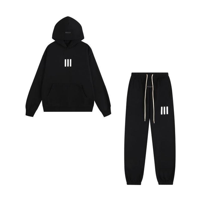 Essentials Three-Bar Fleece Tracksuit Set