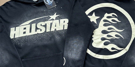Hellstar casual loose hooded sweatshirt