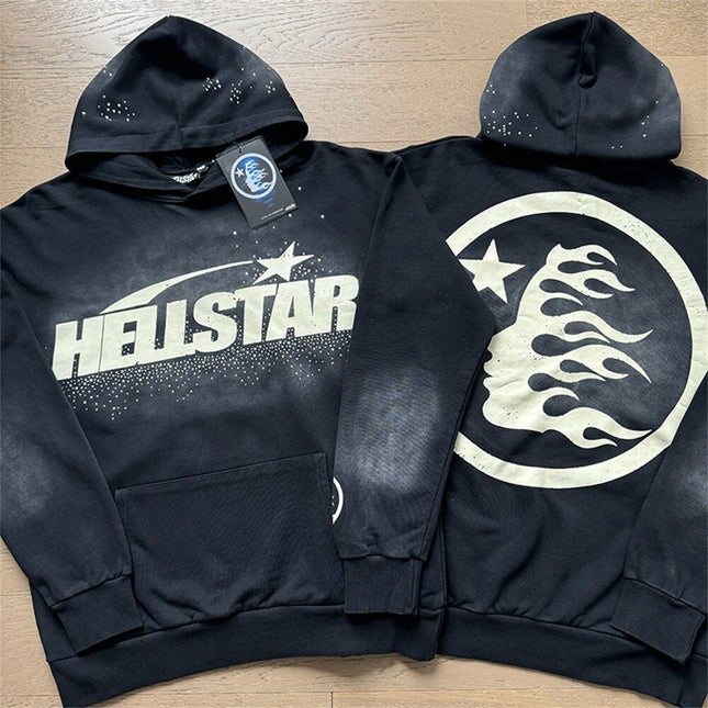 Hellstar casual loose hooded sweatshirt