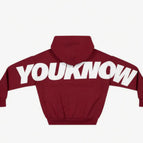 Burgundy style with white lettering