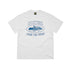 S / Light blue print/white