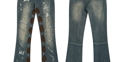 LOSTSHDWS Embroidered Bootcut Jeans