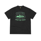 Green stamp/black