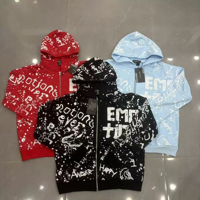 Mixed Emotion Zip Hoodie