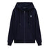 S / Zippered navy blue white label
