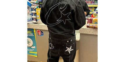 Men's Star Embroidered Denim Set