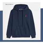 Pullover model navy blue red label