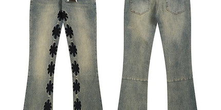 LOSTSHDWS Embroidered Bootcut Jeans