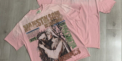 MAJESTIK vintage rhinestone casual T-shirt