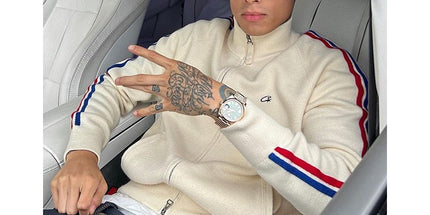 Men's Drill Embroidered Knit Jacket