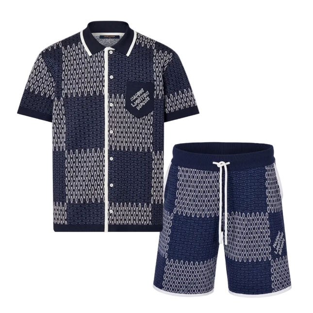 Intarsia Short Set